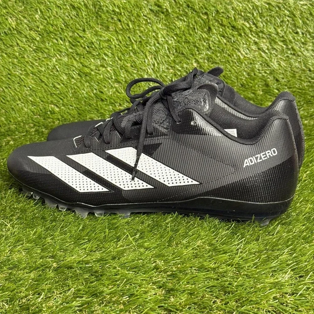 Adidas Adizero 12.0 Mens Size 14 Black Silver Low Top Football Cleats GY6513